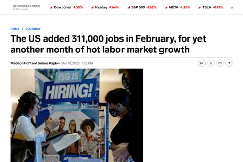 February Jobs Report: U.S. Economy Adds 311,000 Jobs, Unemployment Rate Rises to 3.6%