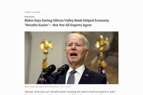 Biden Reassures Americans: Banking System is Safe, No Losses for Taxpayers