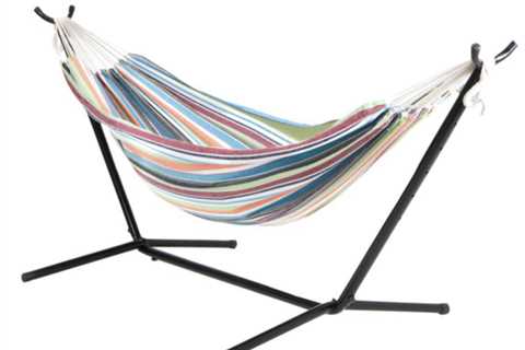 *HOT* Paradise By Bliss 60″ Vast Hammock with Constructed-In Stand for simply $69.96 shipped! (Reg. ..